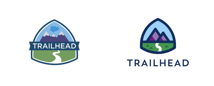 Salesforce Trailhead branded as a national park adventure with badges and mascots